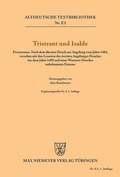 Cover: Tristrant und Isalde - De Gruyter
