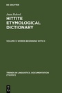 Cover: Words beginning with H - De Gruyter Mouton
