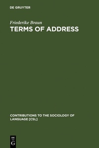 Abbildung von: Terms of Address - De Gruyter Mouton