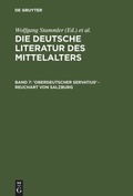Cover: 'Oberdeutscher Servatius' - Reuchart von Salzburg - De Gruyter