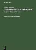 Cover: Geist der Erziehung - De Gruyter