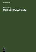Cover: Der Schulaufsatz - De Gruyter