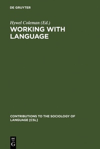 Enlarge image Cover: Working with Language - De Gruyter Mouton