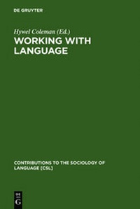 Abbildung von: Working with Language - De Gruyter Mouton