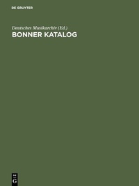 Abbildung von: Bonner Katalog - De Gruyter Saur