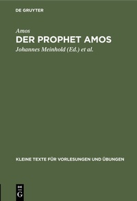 Enlarge image Cover: Der Prophet Amos - De Gruyter