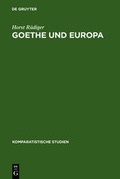 Cover: Goethe und Europa - De Gruyter