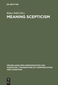 Cover: Meaning Scepticism - De Gruyter