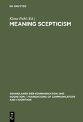 Cover: Meaning Scepticism - De Gruyter