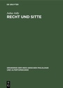 Cover: Recht und Sitte - De Gruyter