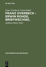 Cover: Franz Overbeck - Erwin Rohde, Briefwechsel - De Gruyter
