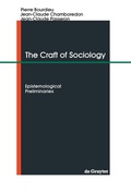 Cover: The Craft of Sociology - De Gruyter