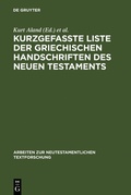 Abbildung von: Kurzgefaßte Liste der griechischen Handschriften des Neuen Testaments - De Gruyter