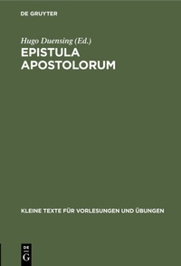 Abbildung von: Epistula apostolorum - De Gruyter