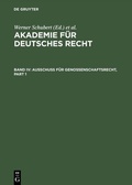 Cover: Ausschu&szlig; f&uuml;r Genossenschaftsrecht - De Gruyter