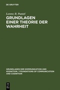 Cover: Grundlagen einer Theorie der Wahrheit - De Gruyter