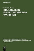 Cover: Grundlagen einer Theorie der Wahrheit - De Gruyter