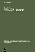 Cover: Stumme Lieder? - De Gruyter
