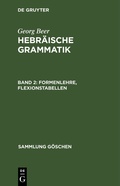 Cover: Formenlehre, Flexionstabellen - De Gruyter Mouton