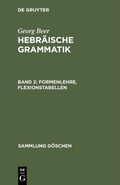 Cover: Formenlehre, Flexionstabellen - De Gruyter Mouton