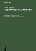Cover: Philosophische P&auml;dagogik - De Gruyter