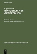 Cover: Besonderer Teil - De Gruyter