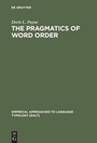 Cover: The Pragmatics of Word Order - De Gruyter Mouton