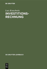 Abbildung von: Investitionsrechnung - De Gruyter Mouton
