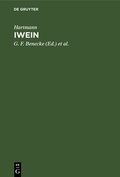 Cover: Iwein - De Gruyter