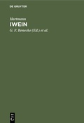 Cover: Iwein - De Gruyter