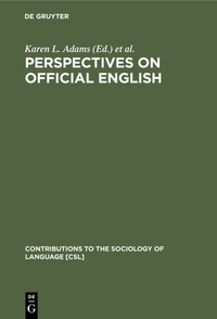 Abbildung von: Perspectives on Official English - De Gruyter Mouton