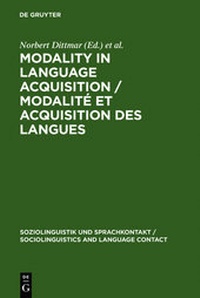 Abbildung von: Modality in Language Acquisition / Modalité et acquisition des langues - De Gruyter