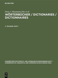Abbildung von: Wörterbücher / Dictionaries / Dictionnaires. 2. Teilband - De Gruyter Mouton