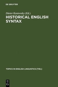 Enlarge image Cover: Historical English Syntax - De Gruyter Mouton