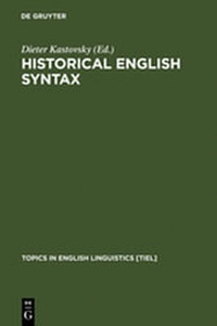 Enlarge image Cover: Historical English Syntax - De Gruyter Mouton