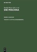 Cover: Gittin (Scheidebriefe) - De Gruyter