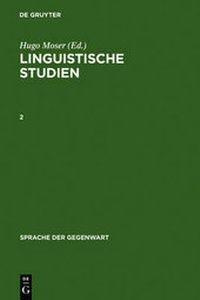 Abbildung von: Linguistische Studien / Linguistische Studien. 2 - De Gruyter