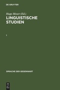 Cover: Linguistische Studien. 1 - De Gruyter