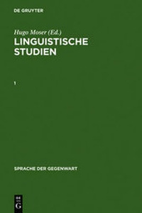 Abbildung von: Linguistische Studien / Linguistische Studien. 1 - De Gruyter