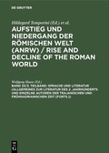 Cover: Sprache und Literatur (Allgemeines zur Literatur des 2. Jahrhunderts und einzelne Autoren der trajanischen und fr&uuml;hhadrianischen Zeit [Forts.]) - De Gruyter