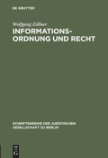 Cover: Informationsordnung und Recht - De Gruyter