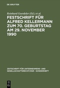 Cover: Festschrift f&uuml;r Alfred Kellermann zum 70. Geburtstag am 29. November 1990 - De Gruyter