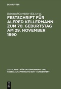 Cover: Festschrift f&uuml;r Alfred Kellermann zum 70. Geburtstag am 29. November 1990 - De Gruyter