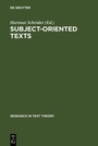 Cover: Subject-oriented Texts - De Gruyter