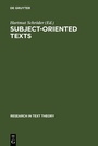 Cover: Subject-oriented Texts - De Gruyter