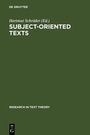 Cover: Subject-oriented Texts - De Gruyter