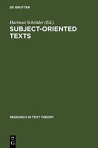 Abbildung von: Subject-oriented Texts - De Gruyter