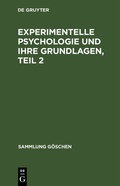 Bild: Experimentelle Psychologie und ihre Grundlagen, Teil 2 - De Gruyter