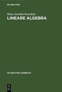 Abbildung von: Lineare Algebra - De Gruyter