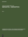 Cover: Semantik / Semantics - De Gruyter Mouton
